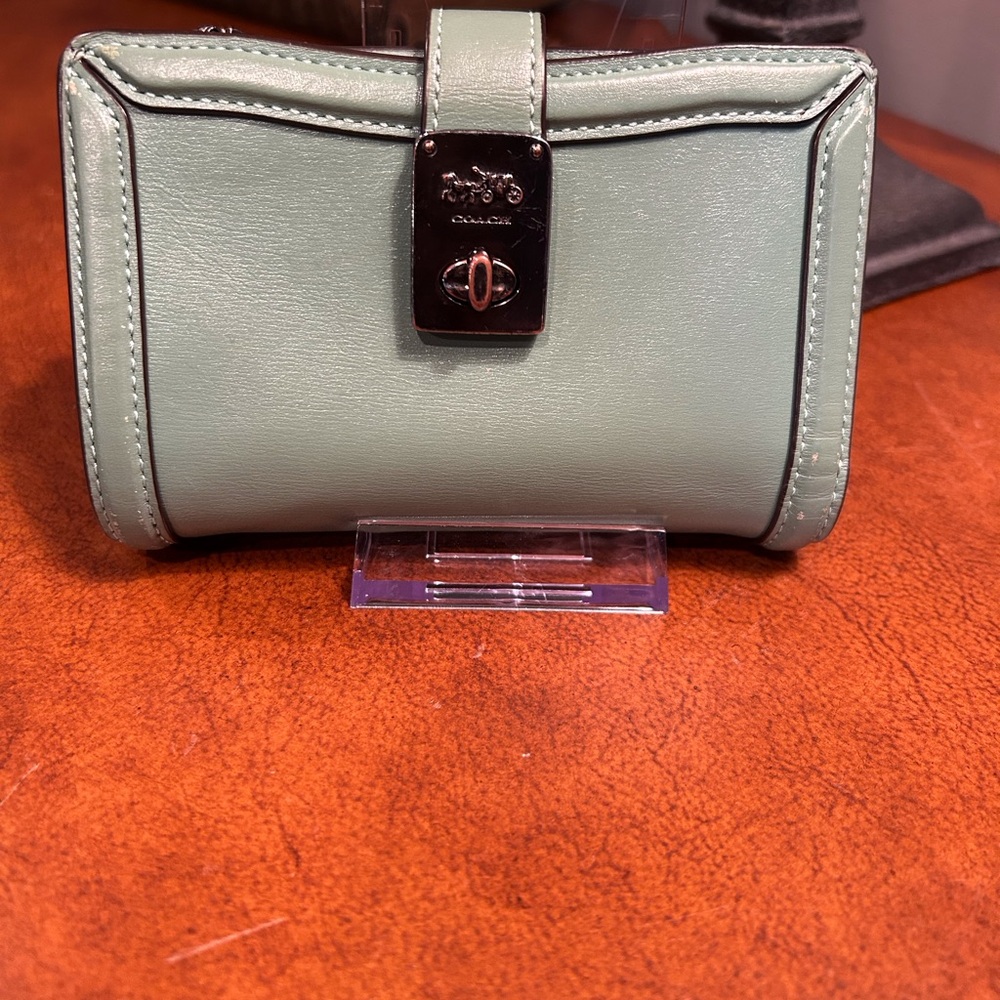 Coach Green Leather Wallet